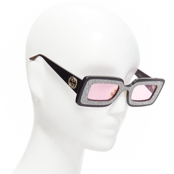 🔥100% Authentic Gucci Hollywood Forever Rectangular Sunglasses with Crystals🔥 - Picture 6 of 13